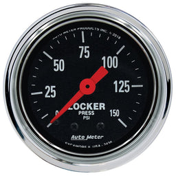 AUTOMETER 0-150 psi Traditional Chrome Series 2-1/16" Mechanical Air Locker Pressure Gauge AU2430 Autofit