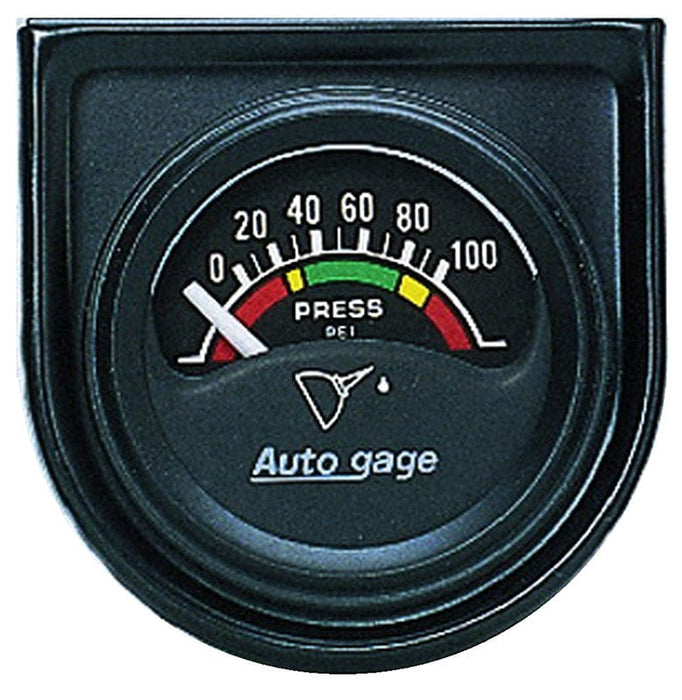 AUTOMETER 1-1/2", Individual Console, Short Sweep Electric, 0-100 psi Auto gage Series Oil Pressure Gauge AU2354 Autofit