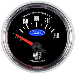 AUTOMETER 100-250° F Ford Logo Series 2-1/16" Electric Water Temp Gauge, Chrome Bezel AU880822 Autofit