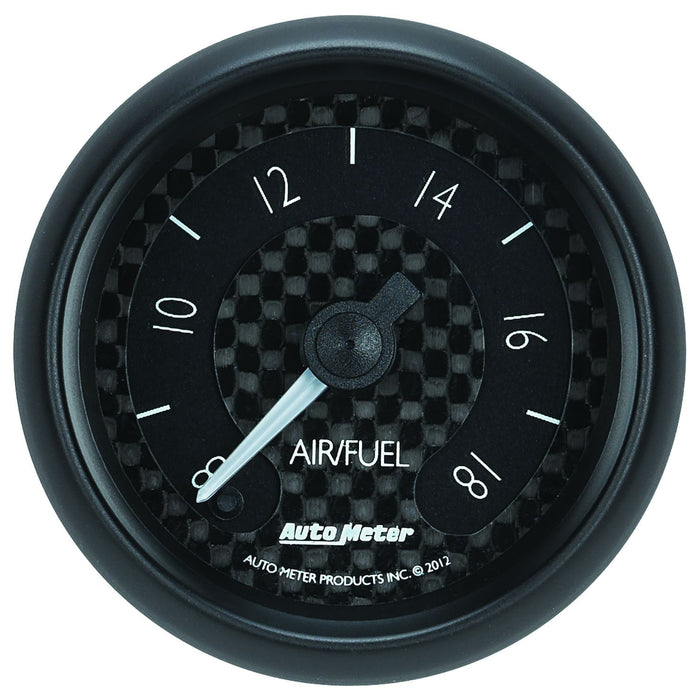 AUTOMETER 2-1/16", Black Carbon Fiber Dial, Analog Full Sweep Electrical, 8:1-1 GT Series Air/Fuel Ratio Gauge AU8070 Autofit