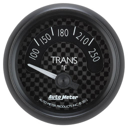 AUTOMETER 2-1/16", Black Carbon Fiber Dial, Short Sweep Electrical, 100-250°F GT Series Trans Temperature Gauge AU8049 Autofit