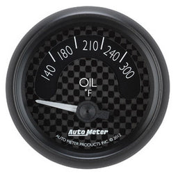 AUTOMETER 2-1/16", Black Carbon Fiber Dial, Short Sweep Electrical, 140-300°F GT Series Oil Temperature Gauge AU8048 Autofit