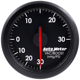 AUTOMETER 2-1/16", Black Dial, Full Sweep Electric, 30 In. Hg/30 psi AirDrive Series Boost/Vacuum Gauge AU9159-T Autofit