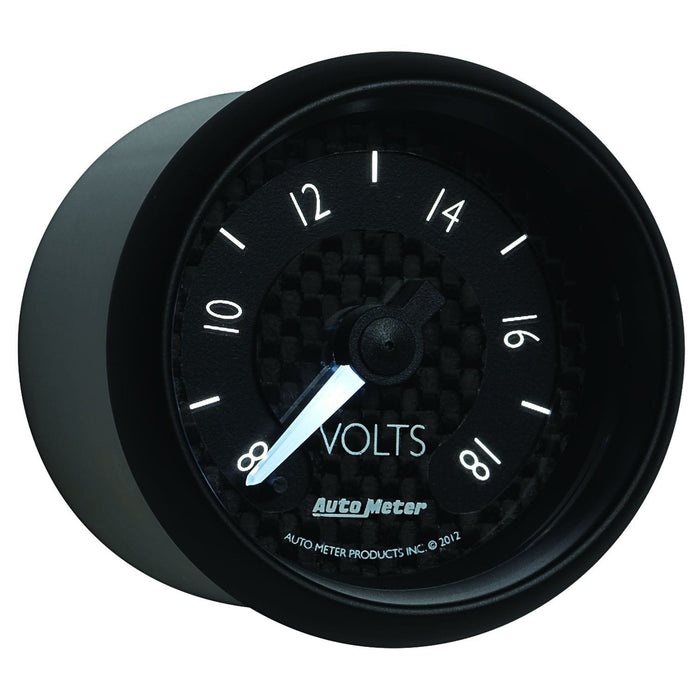 AUTOMETER 2-1/16", Black Dial, Full Sweep Electrical, 8-18 Volts GT Series Voltmeter Gauge AU8091 Autofit