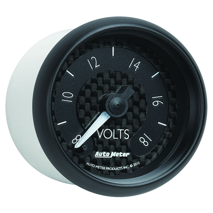 AUTOMETER 2-1/16", Black Dial, Full Sweep Electrical, 8-18 Volts GT Series Voltmeter Gauge AU8091 Autofit