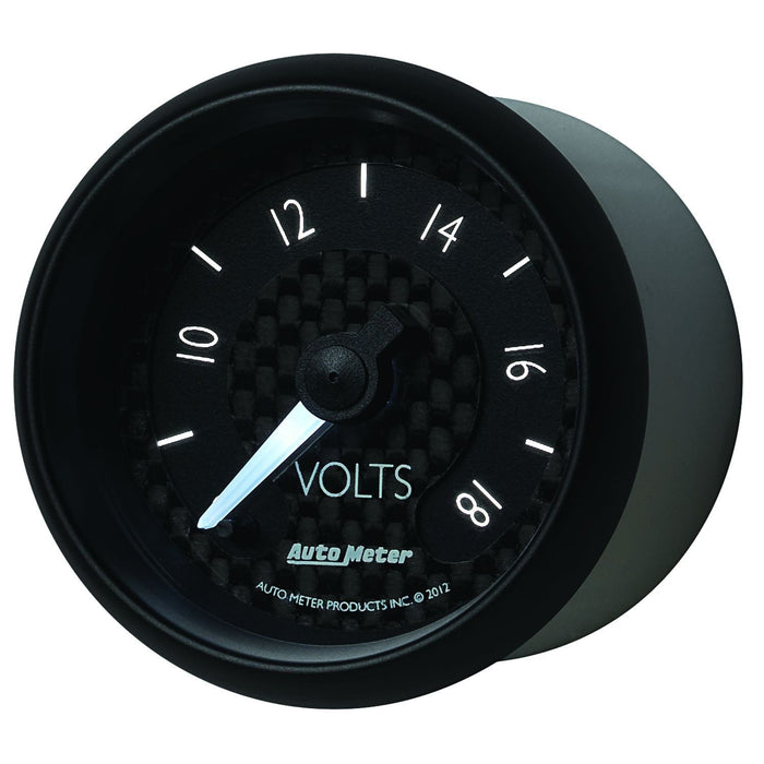 AUTOMETER 2-1/16", Black Dial, Full Sweep Electrical, 8-18 Volts GT Series Voltmeter Gauge AU8091 Autofit