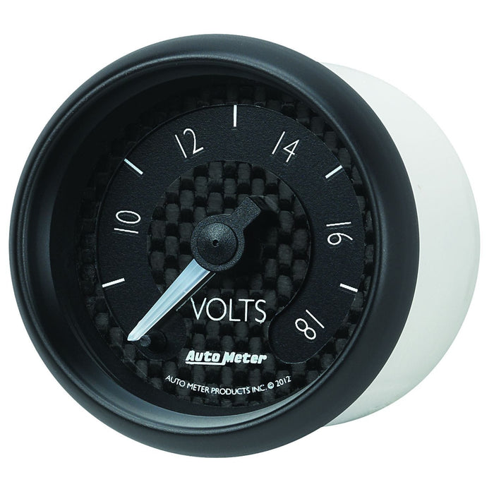 AUTOMETER 2-1/16", Black Dial, Full Sweep Electrical, 8-18 Volts GT Series Voltmeter Gauge AU8091 Autofit