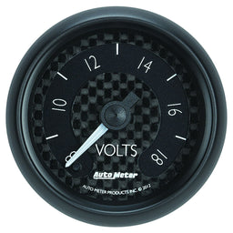 AUTOMETER 2-1/16", Black Dial, Full Sweep Electrical, 8-18 Volts GT Series Voltmeter Gauge AU8091 Autofit