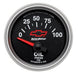 AUTOMETER 2-1/16", Black Dial, Short Sweep Electric, 0-100 psi Chev Bow-Tie Oil Pressure Gauge AU3627-00406 Autofit