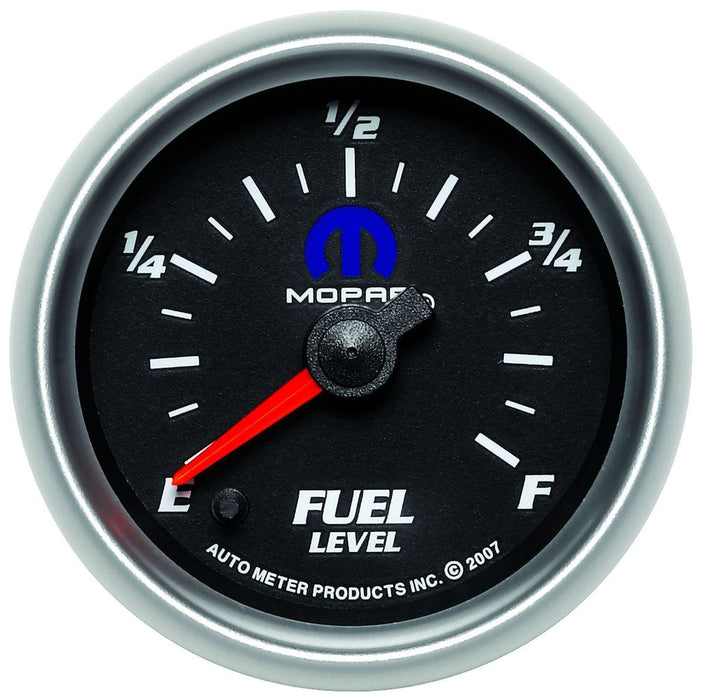 AUTOMETER 2-1/16", Black Dial/Silver Bezel, Full Sweep Electric, Programmable 0 Mopar Fuel Level Gauge AU880013 Autofit
