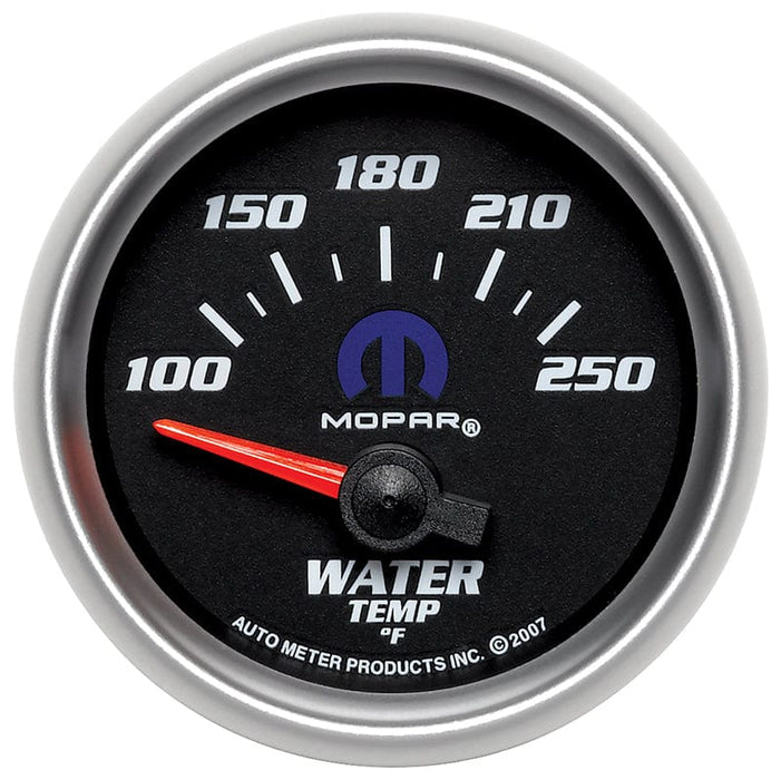 AUTOMETER 2-1/16", Black Dial/Silver Bezel, Short Sweep Electrical, 100-250°F Mopar Water Temperature Gauge AU880016 Autofit