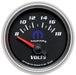 AUTOMETER 2-1/16", Black Dial/Silver Bezel, Short Sweep Electrical, 8-18 Volts Mopar Voltmeter Gauge AU880021 Autofit