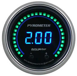 AUTOMETER 2-1/16", Digital, 0-2000°F (0-1100°C) Cobalt Series 2CH Pyrometer (EGT) Gauge AU6744-CB Autofit
