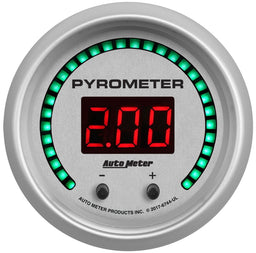 AUTOMETER 2-1/16", Digital, 0-2000°F (0-1100°C) Ultra-Lite Series 2CH Pyrometer (EGT) Gauge AU6744-UL Autofit