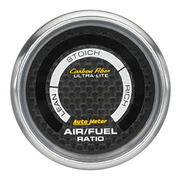 AUTOMETER 2-1/16", Digital, Narrowband, Range: Lean - Rich Carbon Fiber Series Air / Fuel Ratio Gauge AU4775 Autofit