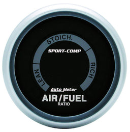 AUTOMETER 2-1/16", Digital, Narrowband, Range: Lean-Rich Sport-Comp Series Air/Fuel Ratio Gauge AU3375 Autofit