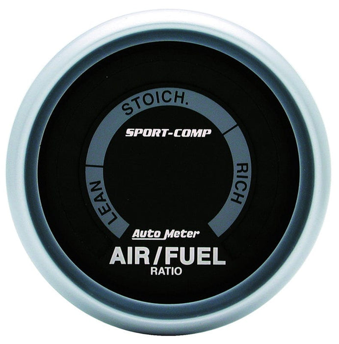 AUTOMETER 2-1/16", Digital, Narrowband, Range: Lean-Rich Sport-Comp Series Air/Fuel Ratio Gauge AU3375 Autofit