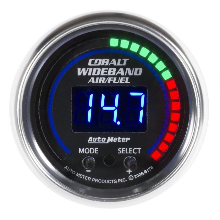 AUTOMETER 2-1/16", Digital, Wideband Cobalt Series Air / Fuel Ratio Gauge AU6178 Autofit