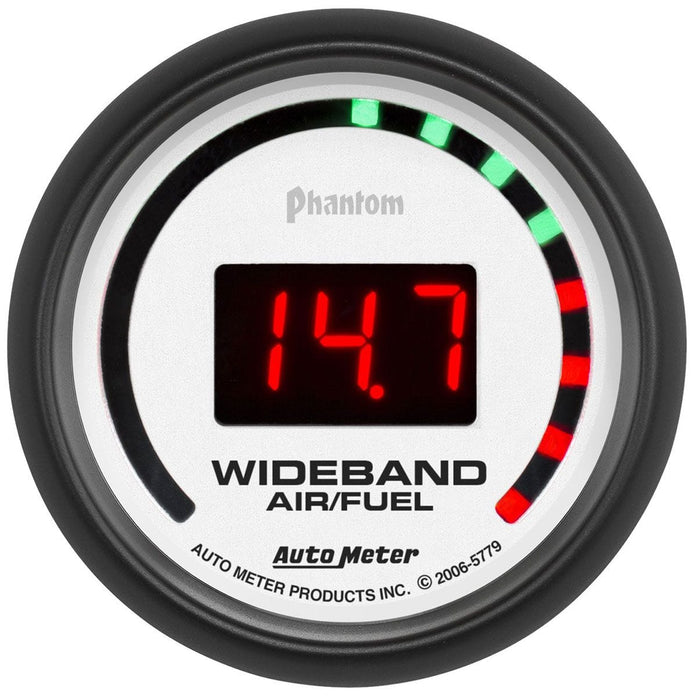 AUTOMETER 2-1/16", Digital, Wideband, Range:10:1-17:1 AFR Phantom Series Air/Fuel Ratio Street Gauge AU5779 Autofit
