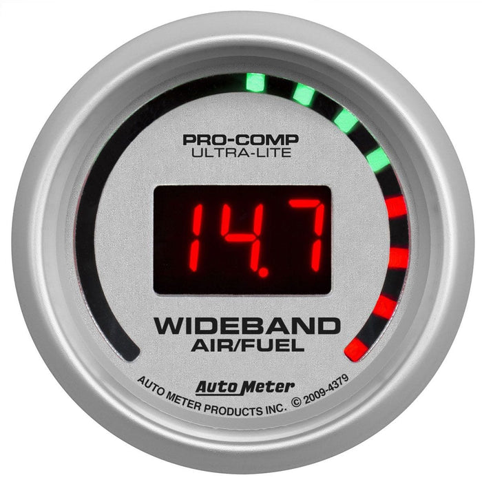 AUTOMETER 2-1/16", Digital, Wideband, Range:10:1-17:1 AFR Ultra-Lite Series Air / Fuel Ratio Street Gauge AU4379 Autofit