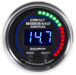 AUTOMETER 2-1/16", Digital, Wideband, Range:AFR or LAMBDA Cobalt Series Pro Plus Air/Fuel Ratio Gauge AU6197 Autofit