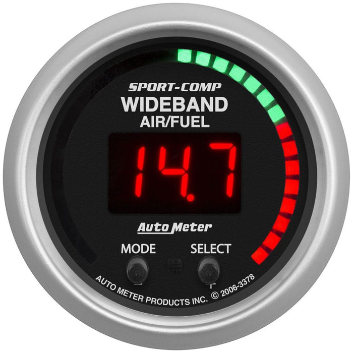 AUTOMETER 2-1/16", Digital, Wideband, Range:AFR or LAMBDA Sport Comp Pro Plus Air/Fuel Ratio Gauge AU3397 Autofit