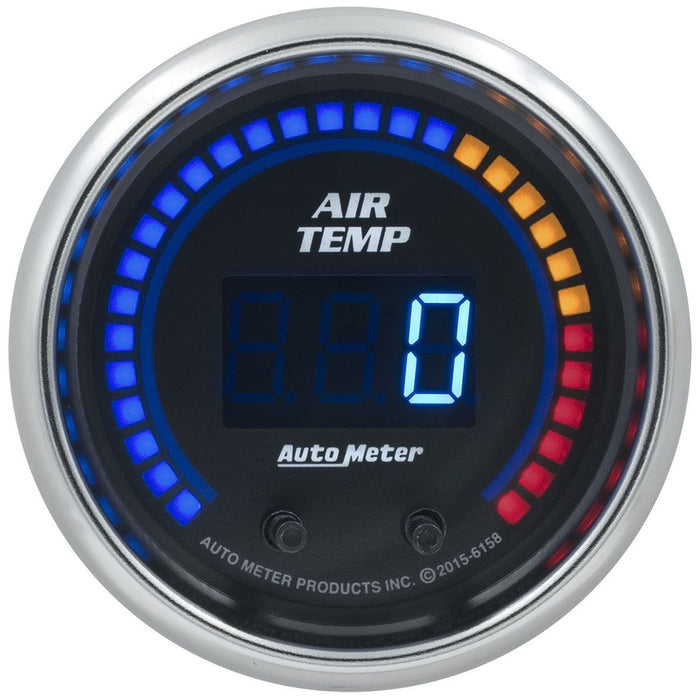 AUTOMETER 2-1/16", Dual Channel Electrical, 100-300 °F Cobalt Series Air Temrature Gauge AU6158 Autofit