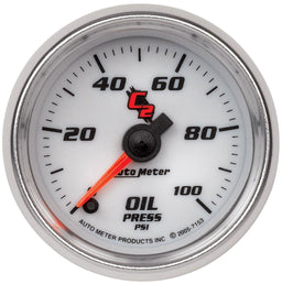 AUTOMETER 2-1/16", Full Sweep Electric, 0-100 psi C2 Series Oil Pressure Gauge AU7153 Autofit
