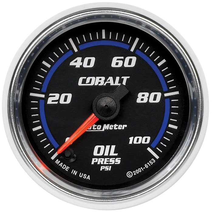 AUTOMETER 2-1/16", Full Sweep Electric, 0-100 psi Cobalt Series Oil Pressure Gauge AU6153 Autofit