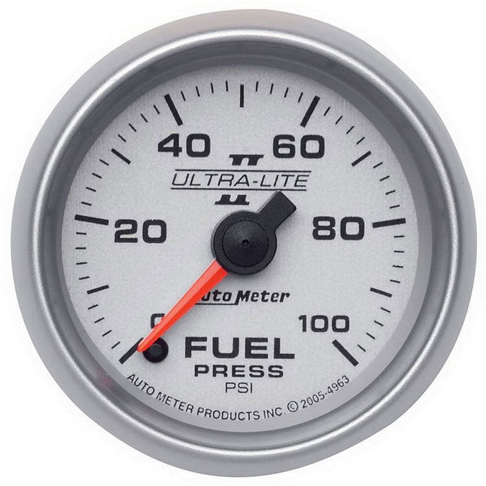 AUTOMETER 2-1/16", Full Sweep Electric, 0-100 psi Ultra-Lite II Series Fuel Pressure Gauge AU4963 Autofit