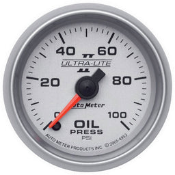 AUTOMETER 2-1/16", Full Sweep Electric, 0-100 psi Ultra-Lite II Series Oil Pressure Gauge AU4953 Autofit