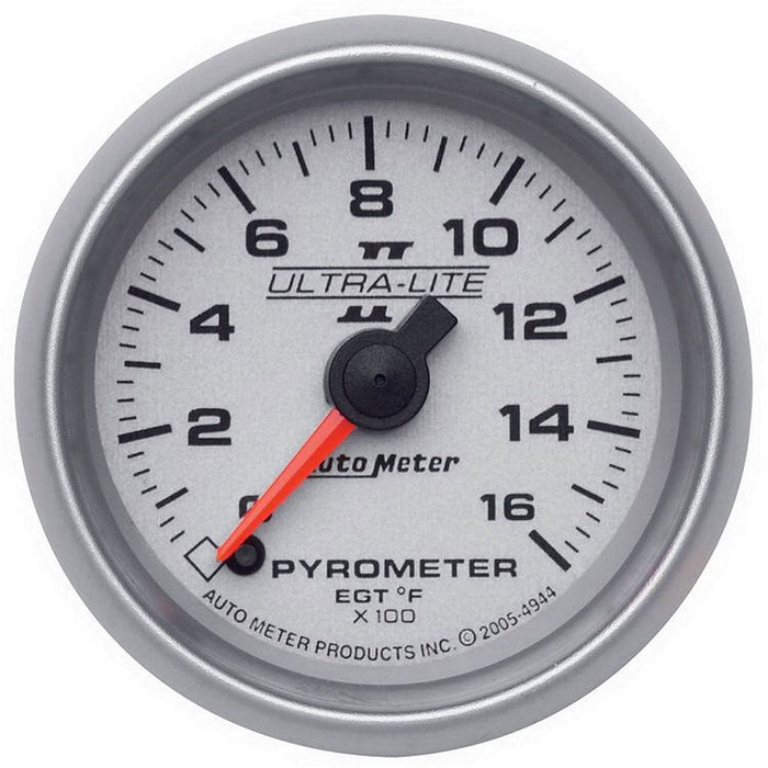 AUTOMETER 2-1/16", Full Sweep Electric, 0-1600°F Ultra-Lite II Series Pyrometer Gauge AU4944 Autofit