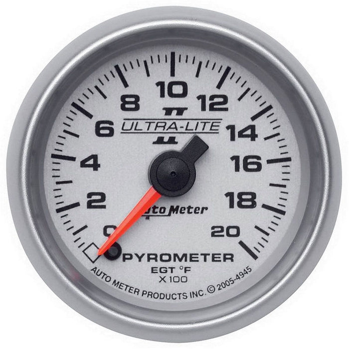 AUTOMETER 2-1/16", Full Sweep Electric, 0-2000°F Ultra-Lite II Series Pyrometer Gauge AU4945 Autofit