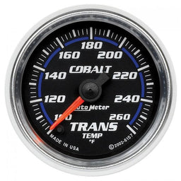 AUTOMETER 2-1/16", Full Sweep Electric, 100-260°F Cobalt Series Transmission Temperature Gauge AU6157 Autofit