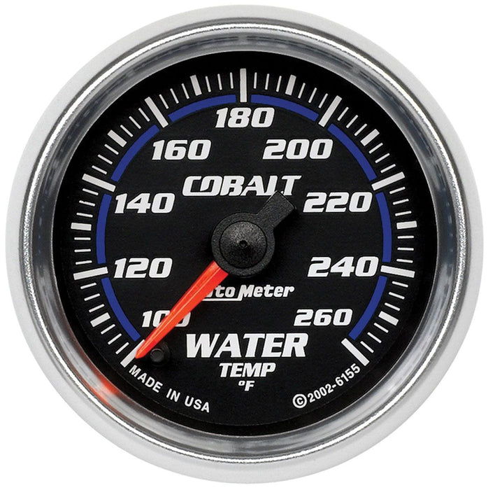 AUTOMETER 2-1/16", Full Sweep Electric, 100-260°F Cobalt Series Water Temperature Gauge AU6155 Autofit