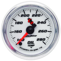 AUTOMETER 2-1/16", Full Sweep Electric, 140-280°F C2 Series Oil Temperature Gauge AU7156 Autofit