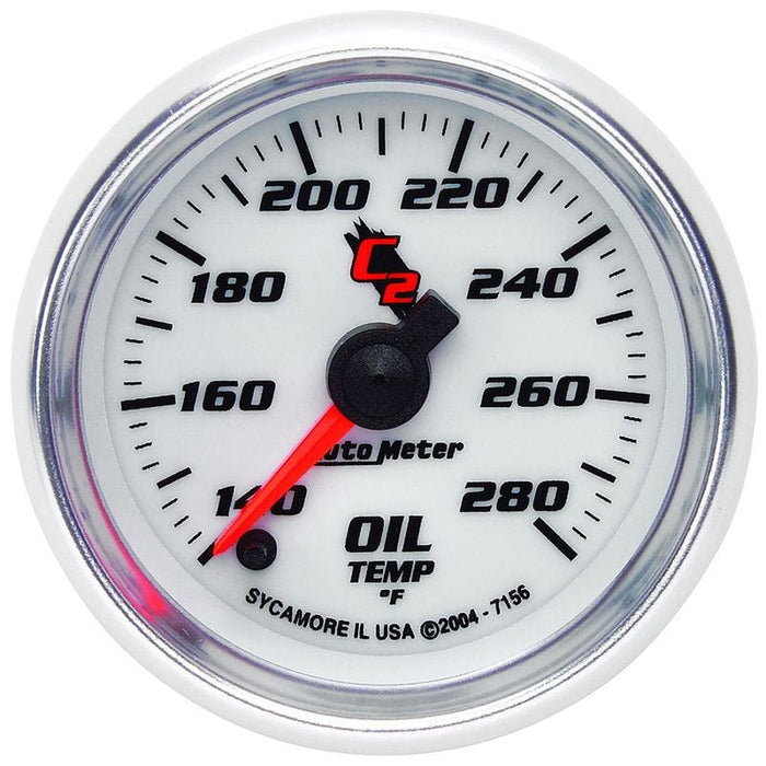 AUTOMETER 2-1/16", Full Sweep Electric, 140-280°F C2 Series Oil Temperature Gauge AU7156 Autofit