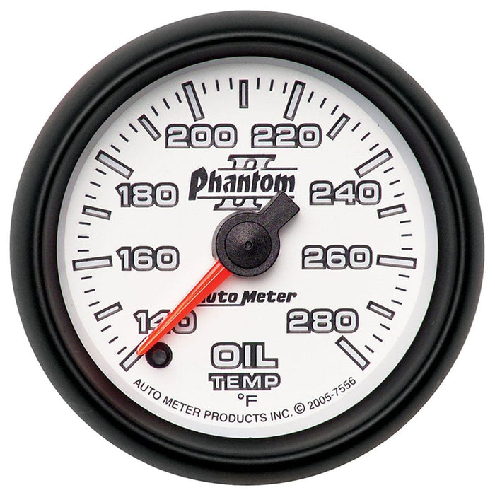 AUTOMETER 2-1/16", Full Sweep Electric, 140-280°F Phantom II Series Oil Temperature Gauge AU7556 Autofit