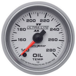 AUTOMETER 2-1/16", Full Sweep Electric, 140-280°F Ultra-Lite II Series Oil Temperature Gauge AU4956 Autofit