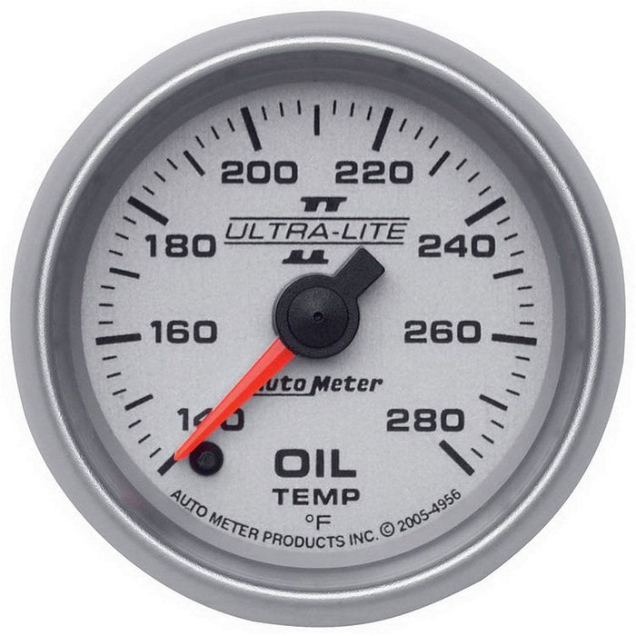 AUTOMETER 2-1/16", Full Sweep Electric, 140-280°F Ultra-Lite II Series Oil Temperature Gauge AU4956 Autofit