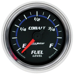 AUTOMETER 2-1/16", Full Sweep Electric, Programmable, 0-280 ohms Cobalt Series Fuel Level Gauge AU6114 Autofit