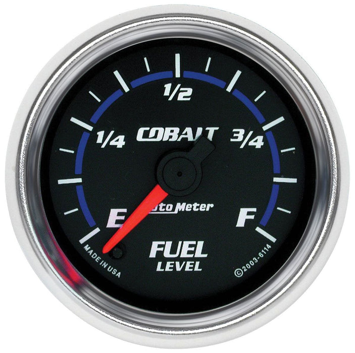 AUTOMETER 2-1/16", Full Sweep Electric, Programmable, 0-280 ohms Cobalt Series Fuel Level Gauge AU6114 Autofit