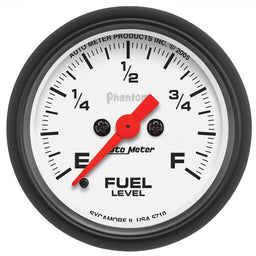 AUTOMETER 2-1/16", Full Sweep Electric, Programmable , 0-280 ohms Phantom Series Fuel Level Gauge AU5710 Autofit