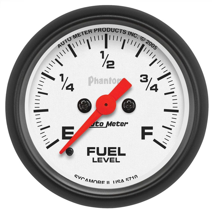 AUTOMETER 2-1/16", Full Sweep Electric, Programmable , 0-280 ohms Phantom Series Fuel Level Gauge AU5710 Autofit