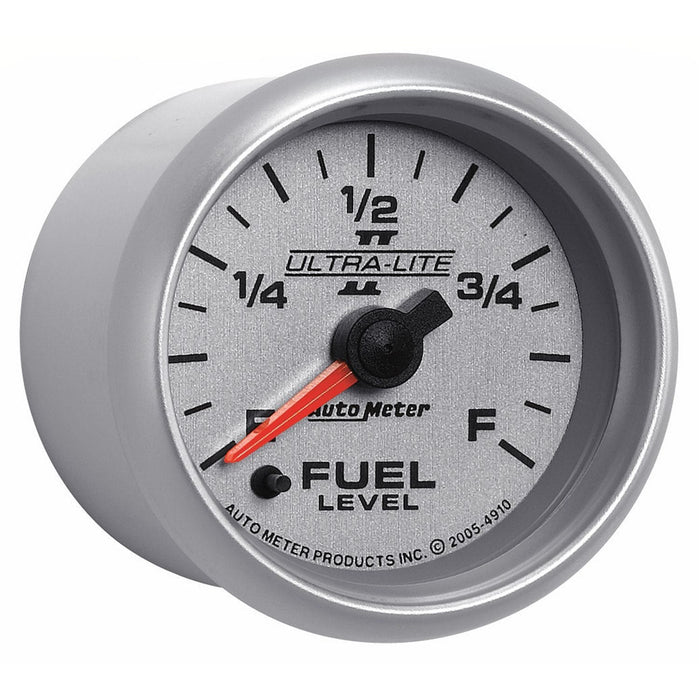AUTOMETER 2-1/16", Full Sweep Electric, Programmable, 0-280 ohms Ultra-Lite II Series Fuel Level Gauge AU4910 Autofit
