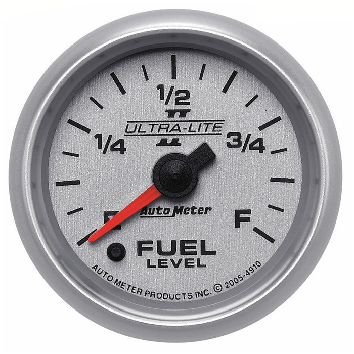 AUTOMETER 2-1/16", Full Sweep Electric, Programmable, 0-280 ohms Ultra-Lite II Series Fuel Level Gauge AU4910 Autofit