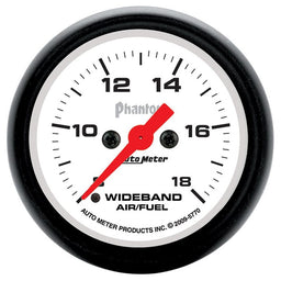AUTOMETER 2-1/16", Full Sweep Electric, Range:8:1-18:1 AFR Phantom Series Air/Fuel Ratio Wideband Gauge AU5770 Autofit