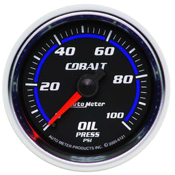AUTOMETER 2-1/16", Full Sweep Mechanical, 0-100 psi Cobalt Series Oil Pressure Gauge AU6121 Autofit