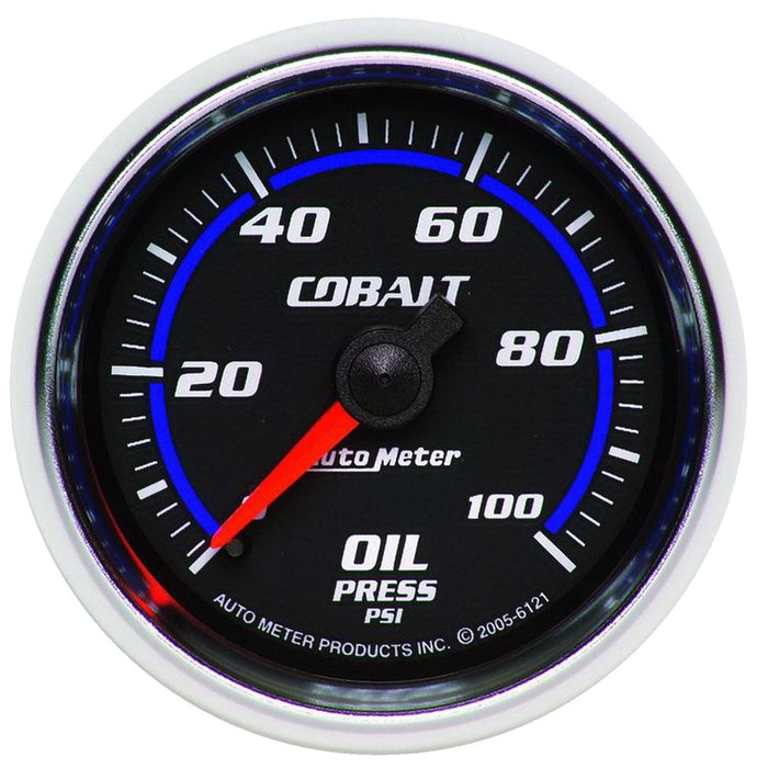AUTOMETER 2-1/16", Full Sweep Mechanical, 0-100 psi Cobalt Series Oil Pressure Gauge AU6121 Autofit
