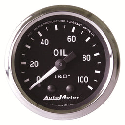 AUTOMETER 2-1/16", Full Sweep Mechanical, 0-100 psi Cobra Series Oil Pressure Gauge AU201006 Autofit
